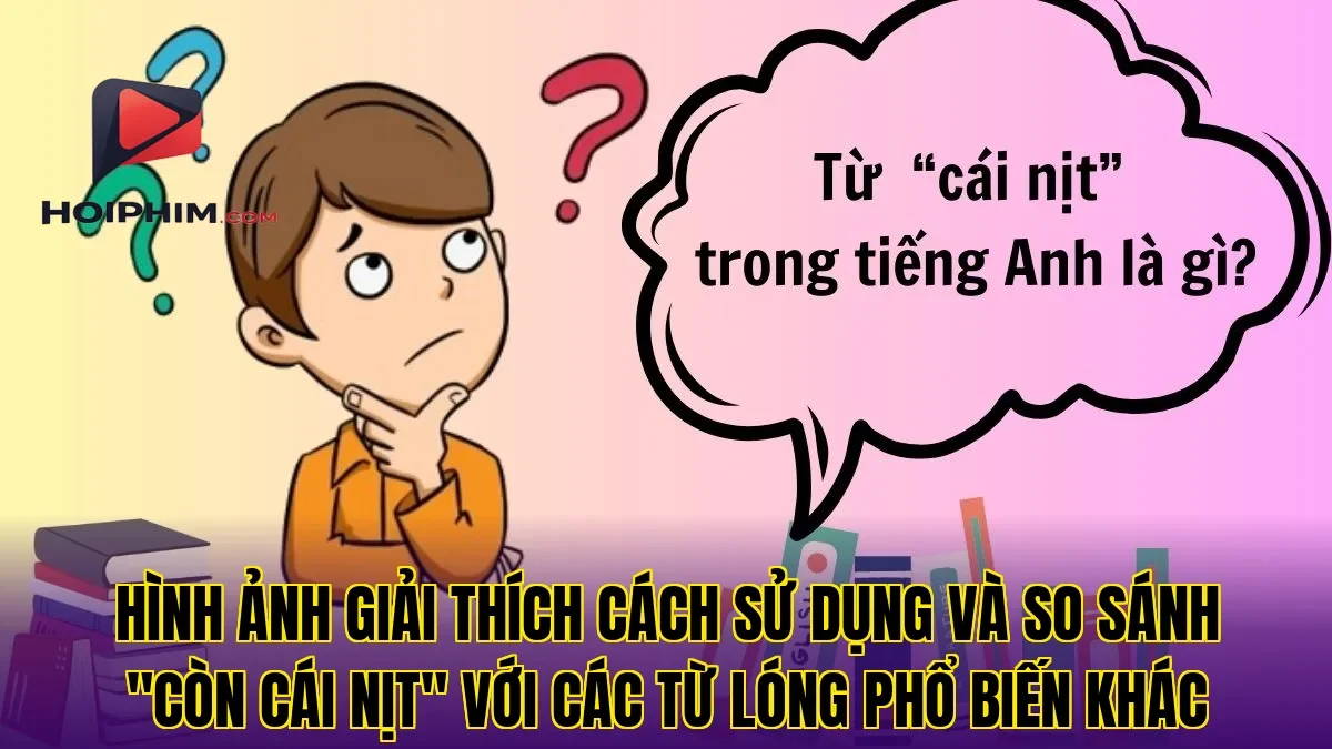 Hình ảnh giải thích cách sử dụng và so sánh "còn cái nịt" với các từ lóng phổ biến khác